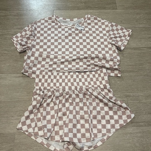 Tops - Checkered Two-Piece Set